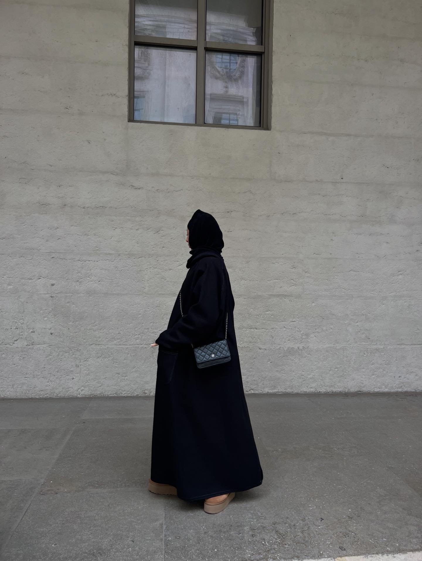 Ensemble en maille avec écharpe