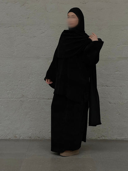 Ensemble en maille avec écharpe